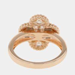 Van Cleef & Arpels  18K Pink Gold Vintage Alhambra Ring EU 53
