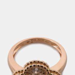 Van Cleef & Arpels  18K Pink Gold Vintage Alhambra Ring EU 53
