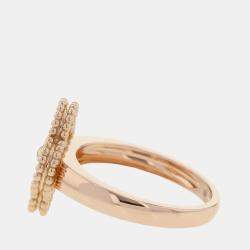 Van Cleef & Arpels  18K Pink Gold Vintage Alhambra Ring EU 53