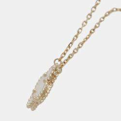 مملوكة مسبقًا Van Cleef & Arpels 18K Yellow Gold, Mother of Pearl Vintage Alhambra Necklace