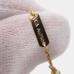 مملوكة مسبقًا Van Cleef & Arpels 18K Yellow Gold, Mother of Pearl Vintage Alhambra Necklace