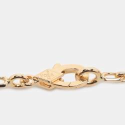 Pre Owned Van Cleef & Arpels Vintage Alhambra Onyx 18k Yellow Gold 5 Motif Bracelet