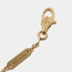Van Cleef & Arpels 18K Yellow Gold and Diamond Frivole Mini Bracelet