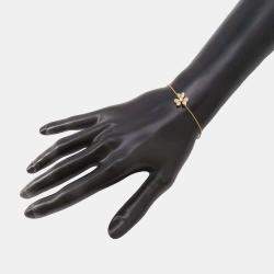 Van Cleef & Arpels 18K Yellow Gold and Diamond Frivole Mini Bracelet