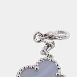 Van Cleef & Arpels 18K White Gold Vintage Alhambra 20 Motif Long Necklace