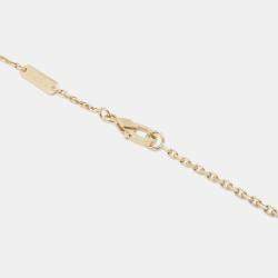 Pre Owned Van Cleef & Arpels 18K Yellow Gold and Diamond Two Butterfly Pendant Necklace