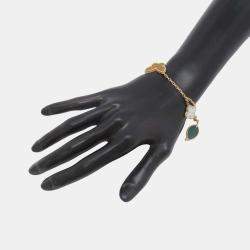 Van Cleef & Arpels 18K Yellow Gold Lucky Alhambra Chain Bracelet