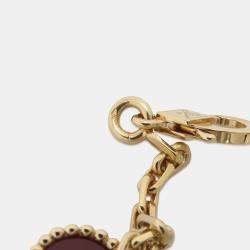 Van Cleef & Arpels 18K Yellow Gold Lucky Alhambra Chain Bracelet