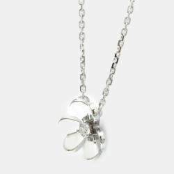 Van Cleef & Arpels 18K White Gold Mini Frivole Pendant