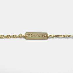 Van Cleef & Arpels 18K Yellow Gold Black Onyx Single Motif Vintage Alhambra Necklace