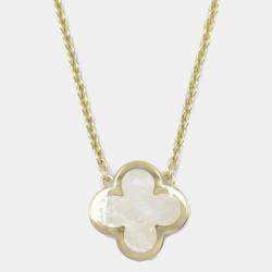 Van Cleef & Arpels 18K Yellow Gold Mother of Pearl Single Motif Pure Alhambra Necklace