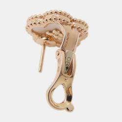 مملوكة مسبقًا Van Cleef & Arpels 18K Rose Gold Lucky Spring Blossom Stud Earrings