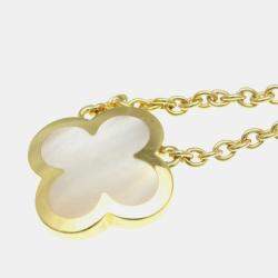 Van Cleef & Arpels 18K Yellow Gold Pure Alhambra Pendant Necklace