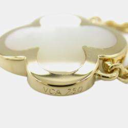Van Cleef & Arpels 18K Yellow Gold and Mother of Pearl Pure Alhambra Pendant Necklace