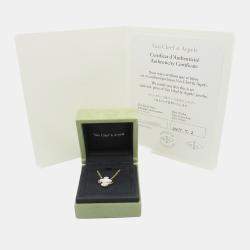 Van Cleef & Arpels 18K Yellow Gold and Mother of Pearl Pure Alhambra Pendant Necklace
