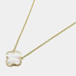 Van Cleef & Arpels 18K Yellow Gold and Mother of Pearl Pure Alhambra Pendant Necklace
