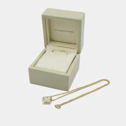 Van Cleef & Arpels 18K Yellow Gold and Mother of Pearl Pure Alhambra Pendant Necklace
