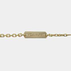 Van Cleef & Arpels 18K Yellow Gold and Onyx Vintage Alhambra Pendant Necklace
