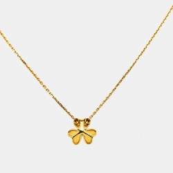 Van Cleef & Arpels Frivole Diamond 18k Yellow Gold Mini Model Necklace