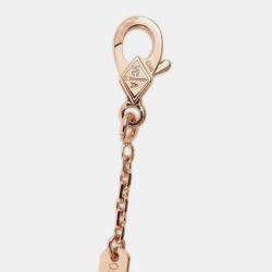 Van Cleef & Arpels 18K Rose Gold Obsidian Diamond 2023 Holiday Vintage Alhambra Pendant Necklace