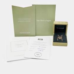 Van Cleef & Arpels Vintage Alhambra Grey Mother of Pearl 18k Rose Gold Necklace