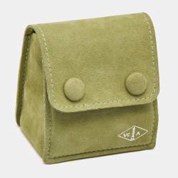 Pre Owned Van Cleef & Arpels Perlée Signature 18k Yellow Gold Ring Size 57