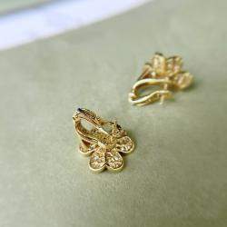 Van Cleef & Arpels Frivole Earrings Yellow Gold Full Diamond