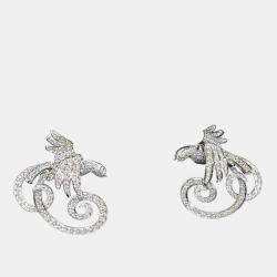 Van Cleef & Arpels Oiseaux de Paradis Platinum & Diamond Earrings