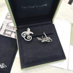 Van Cleef & Arpels Oiseaux de Paradis Platinum & Diamond Earrings