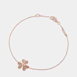 Pre Owned Van Cleef & Arpels Mini Frivole Pave 18K Rose Gold Diamond Bracelet