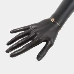 Pre Owned Van Cleef & Arpels Mini Frivole Pave 18K Rose Gold Diamond Bracelet