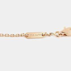 Pre Owned Van Cleef & Arpels Mini Frivole Pave 18K Rose Gold Diamond Bracelet
