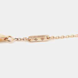 Pre Owned Van Cleef & Arpels Mini Frivole Pave 18K Rose Gold Diamond Bracelet
