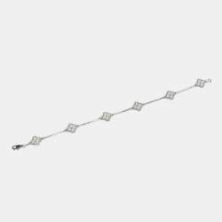 مملوكة مسبقًا سوار فان كليف أند أربلز ستيشن سويت ألامبرا 6 حليات ذهب أبيض عيار 18 وألماس