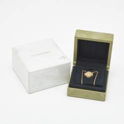 Pre Owned Van Cleef & Arpels Vintage Alhambra Yellow Mother of Pearl Diamond 18k Yellow Gold 2018 Holiday Necklace