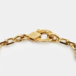 مملوكة مسبقًا Van Cleef & Arpels Vintage Alhambra Tiger's Eye 18k Yellow Gold 5 Motif Station Bracelet