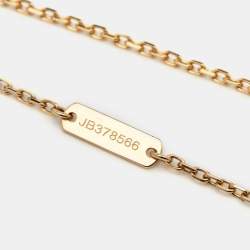 Pre Owned Van Cleef & Arpels Vintage Alhambra Onyx 18k Yellow Gold Pendant Necklace