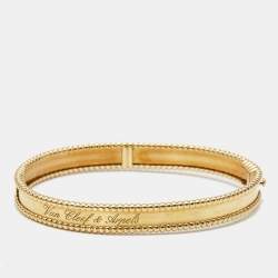 Pre Owned Van Cleef & Arpels Perlée Signature 18k Yellow Gold  Bracelet M
