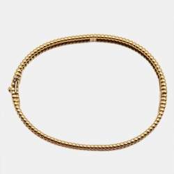 Pre Owned Van Cleef & Arpels Perlée Signature 18k Yellow Gold  Bracelet M