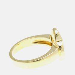 مملوكة مسبقًا Van Cleef & Arpels Pure Alhambra 18K Yellow Gold Mother Of Pearl Ring EU 55