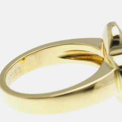 مملوكة مسبقًا Van Cleef & Arpels Pure Alhambra 18K Yellow Gold Mother Of Pearl Ring EU 55