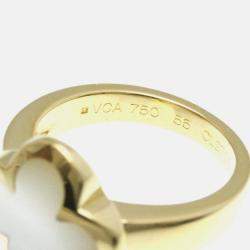 مملوكة مسبقًا Van Cleef & Arpels Pure Alhambra 18K Yellow Gold Mother Of Pearl Ring EU 55