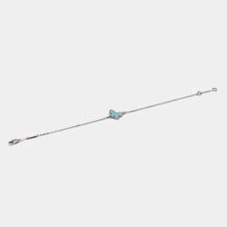 مملوكة مسبقًا Van Cleef & Arpels Butterfly Sweet Alhambra Turquoise 18k White Gold Bracelet