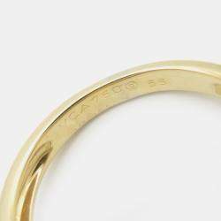 Pre Owned Van Cleef & Arpels Vintage Alhambra 18K Yellow Gold, Diamond, Mother of Pearl Ring EU 55