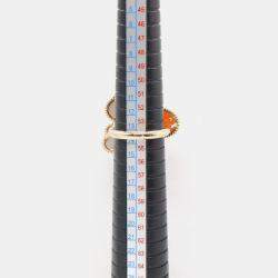 Pre Owned Van Cleef & Arpels Lucky Spring Between the Finger 18K Rose Gold & Mother of Pearl Ring EU 54