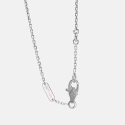 Pre Owned Van Cleef & Arpels 18K White Gold Sweet Alhambra Diamond Single Motif Station Bracelet