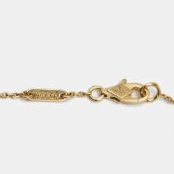 Pre Owned Van Cleef & Arpels Frivole Diamond 18k Yellow Gold Mini Bracelet