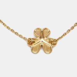 Pre Owned Van Cleef & Arpels Frivole Diamond 18k Yellow Gold Mini Bracelet