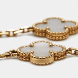 مملوكة مسبقًا سوار فان كليف آند أربلز فينتاج ألهامبرا صدف و ذهب أصفر عيار 18 بخمس وحدات