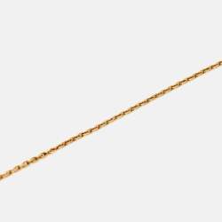 Pre Owned Van Cleef & Arpels Vintage Alhambra Malachite 18k Yellow Gold Necklace